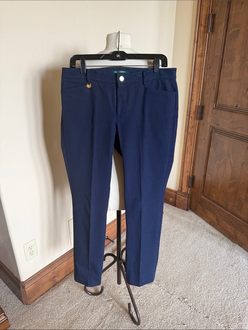 Lauren Ralph Lauren Navy Blue Women's Trousers
